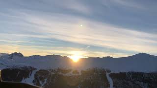 Amazing Livigno Sunrise from the Ski Gondola  9th Jan 2020 [upl. by Errised918]