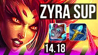 ZYRA amp Jhin vs THRESH amp Veigar SUP  Rank 4 Zyra 7414  NA Challenger  1418 [upl. by Reeba524]