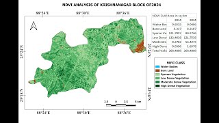 RASTER AREA CALCULATION OF NDVI IMAGE USING QGIS 334 [upl. by Ardnaxela159]