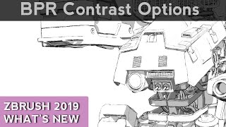 018 ZBrush BPR Filter Contrast Options [upl. by Cohin]