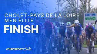 INCREDIBLE SOLO RIDE 🔋  CholetPays de la Loire 2024 Race Finish  Eurosport Cycling [upl. by Deeann]