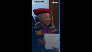 At 83 a woman becomes Howard Universitys oldest doctoral graduate [upl. by Ellenahc733]