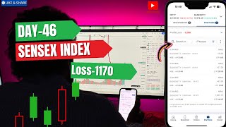 Options trading m loss hua🥲 Day46✅Mini trading vlog  Intraday options trading🔥 Loss1170🔻 [upl. by Kopp]