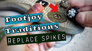 Footjoy Traditions how to replace spikes [upl. by Sirk544]