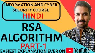 RSA Algorithm Part1 Explained With Solved Example in Hindi [upl. by Korff]