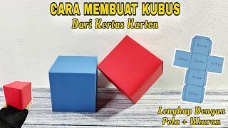 Cara Membuat Kubus Dari Kertas Karton  Jaring Jaring Kubus  Bangun Ruang Kubus Dari Kertas [upl. by Tina255]