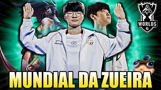 O MOTIVO pra NUNCA DESAFIAR o FAKER  MUNDIAL DA ZUEIRA  Worlds 2024  T1 x GENG  BLG x WBG [upl. by Ahouh]