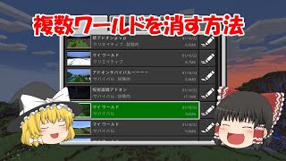 【マイクラ】複数ワールド消す方法！ [upl. by Ahsenahs222]