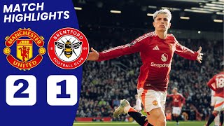 Man United vs Brentford 21 HIGHLIGHTS  Garnacho Goal amp Hojlund Goal vs Brentford [upl. by Nart]