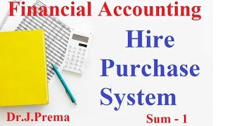 Financial Accounting  Hire Purchase System  In Tamil  By DrJPrema [upl. by Bose686]