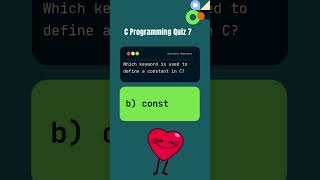 Which Keyword is Used to Define a Constant in C  C Programming Quiz 7 [upl. by Linell397]