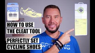 How to set cycling shoe cleats using a pedal cleat tool  Cycling shoes cleat position [upl. by Nylatsyrk]