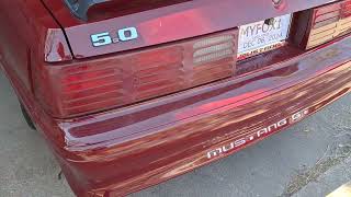 Foxbody 50 stock exhaust vs BBK headers [upl. by Dloniger]