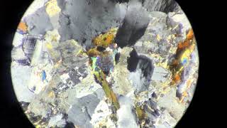 Petrology Thin Section Muscovite in Granite LengthSlow [upl. by Zetes]