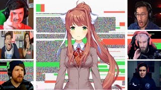 Lets Players Reaction To Monikas Glitched Poem  Doki Doki Literature Club [upl. by Anaylil]