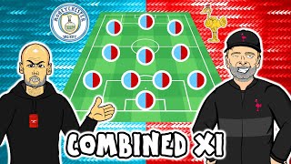 Pep and Klopps COMBINED Man City vs Liverpool XI 442oons [upl. by Nagiem471]