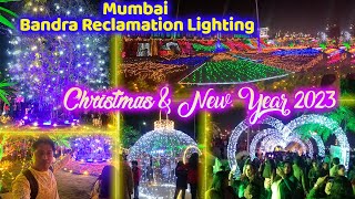 Bandra Reclamation Lighting 2022 Christmas amp NEW YEAR 2023 Celebration bandra reclamation Mumbai [upl. by Sseb]