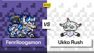 Digimon TCG Fenriloogamon vs Ukkomon Rush BT15 Match [upl. by Ytsim]