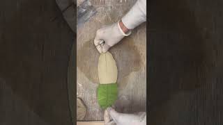 How to make simple ceramic dish using leaves handmadepottery clay pottery diy potterymaking [upl. by Ayet102]