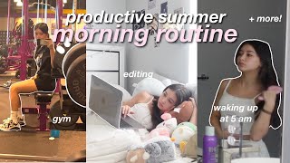 PRODUCTIVE SUMMER MORNING ROUTINE [upl. by Sheba]