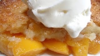 How to make Peach Cobbler  Canned Peaches  Fast [upl. by Lamag]