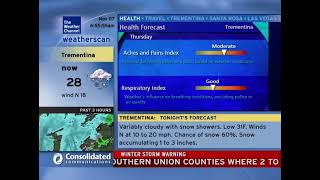 Weatherscan Emulation  1172024 Trementina  WinterStorm warning [upl. by Aidnyl]