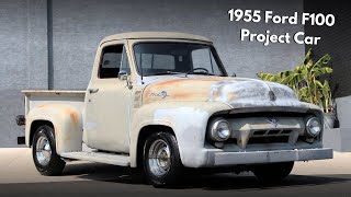 1955 Ford F100 Project  WalkAround Cold Start Driving  BringATrailer ford f100 [upl. by Akisej]