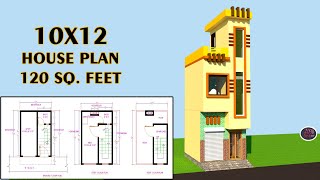 10×12 small house plan 120 square feet house plan 2021 [upl. by Ssilem535]