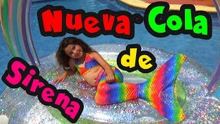 DISFRUTANDO PISCINA CON NUEVA COLA DE SIRENA  UNBOXING  ¿ME CONVIERTO EN SIRENA OTRA VEZ  YESLY [upl. by Esilahc]