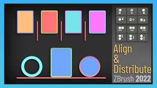 ZBrush 2022  Align amp Distribute Objects Snap edges lowest points space evenly amp more [upl. by Nageek]