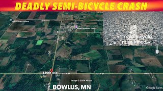 Deadly Semi Vs Bicycle Accident In Minnesota [upl. by Oeht872]