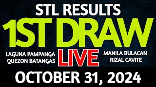 Stl Result Today 1st draw October 31 2024 STL Batangas Live [upl. by Yokoyama]