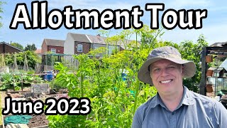 June 2023 Full Allotment Tour  Allotment Vegetable Garden Manchester UK [upl. by Reema]