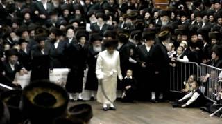 Satmar Rebbe Dancing Mitzvah Tantz 3711 Part 1of2 [upl. by Enerehs]