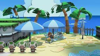 Bloo Bay Beach Mini Star 1  Paper Mario Color Splash Walkthrough [upl. by Lyn]