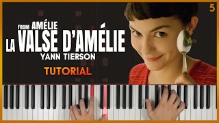 LA VALSE DAMELIE from Amélie by Yann Tiersen  Piano Tutorial Part 1 [upl. by Ener127]