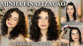 minha finalização atualizada 🤍 cabelo onduladocacheado [upl. by Cutlerr597]