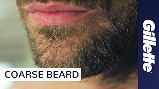 How to Shave Coarse Facial Hair  Gillette [upl. by Roter]