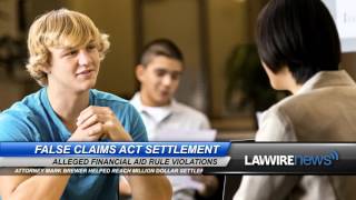 1M False Claims Act Settlement  Law Wire News  October 2015 [upl. by Rexer463]