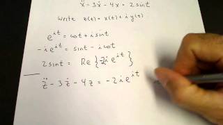 Particular solution for sin using complex exponentials [upl. by Yolane]