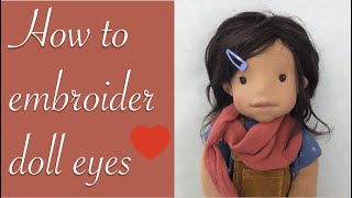 How to embroider doll eyes [upl. by Vincent]