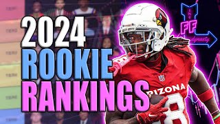 UPDATED TOP 24 DYNASTY ROOKIE RANKINGS amp TIERS  Dynasty Fantasy Football [upl. by Nissie]