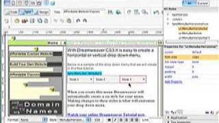 Dreamweaver Drop Down Menu [upl. by Alegnaed]
