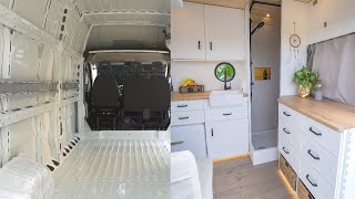 VAN CONVERSION Timelapse  Luxury DIY Campervan with SHOWER  Vanlife [upl. by Inhoj459]