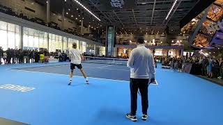 Alexander Zverev Court Level practice at Nitto ATP Finals 2023 [upl. by Eisele993]