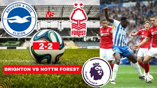 Brighton vs Nottingham Forest 22 Live Premier League EPL Football Match Today Score Highlights [upl. by Eltsyek]