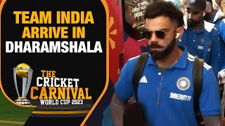 Indian team arrives in Dharamshala for the New Zealand clash  IND VS NZ  Watch video [upl. by Aneehsram694]