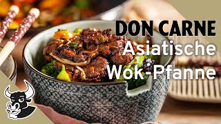 Asiatische WokPfanne mit Filetspitzen  REZEPT  DON CARNE [upl. by Erasmus]