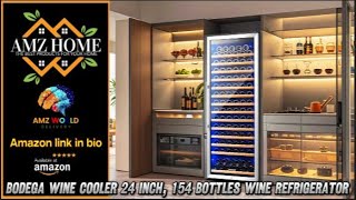 Describing BODEGA Wine Cooler 24 Inch 154 Bottles Wine Refrigerator Amazon [upl. by Samp]