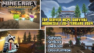 BEST SERVER MCPE INDONESIA SURVIVAL TERBARU  ADA ONE BLOCK SKYBLOCK PARKOUR [upl. by Essilevi436]